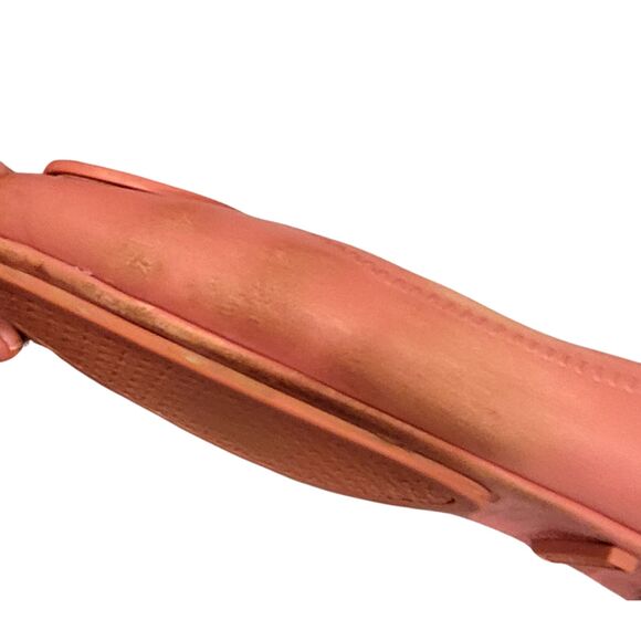 Pink Leather Tory Burch Women's Minnie Ballet Shoe Slip On Moccasin Sz 8 Travel - Picture 6 of 9